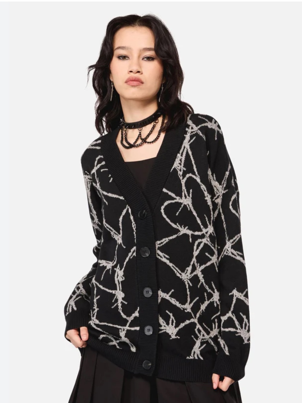 Dangerfield sharpened heart cardigan
